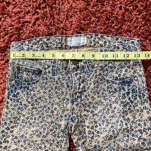 Free people low rise printed jeans